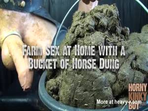 Moving Animated Cartoon Sex - Farm Sex at Home with a Bucket of Horse Dung