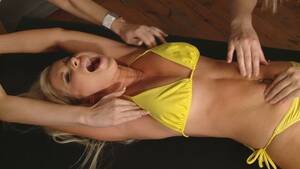 foot tickling bikini - Tickled on the Rack in bikini - Tickling Submission tickling - HD/WMV