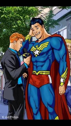 Male Superhero Gay Porn - Supes, is happy to see him.