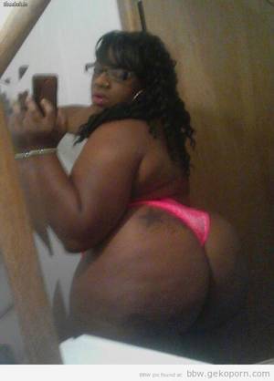 black bbw pussy ass in thong - \