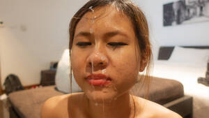 gooey asian facial - Asian Cum Facial Mess - Fapsuey