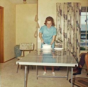 1960s Vintage Family Porn - +~ Vintage Color Photograph ~+ Cutting the cake.