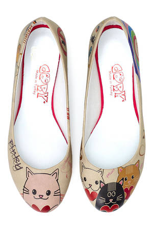 Ballet Flats Porn Dont - GOBY - Pinky Meow Ballerina Flats in Beige Multicolor ** Because when they  are this