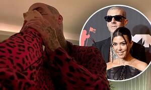 Kim Kardashian Foot Fetish Porn - Travis Barker can't get enough of Kourtney Kardashian's FEET in snap: 'All  I want for Christmas' | Daily Mail Online