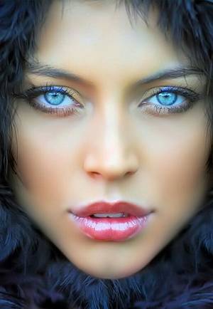 Blue Eyes Woman - Beautiful Girl Portraits by Dmitriy Grechin - Pondly