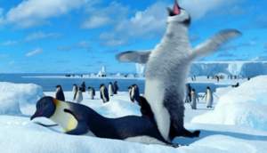 Happy Feet Porn - in Happy feet (2006),there is a scene were the two main penguins slide off  a cliff and accidentally make a bunch of sex poses.This is a reference to  the fact that Roby