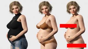 3d pregnant girls nude - Pregnant woman naked and clothed Low-poly 3D Model in Woman 3DExport