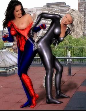 Female Superheroes Cosplay Porn - Spidergirl vs Black Cat