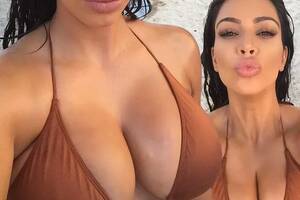 kim kardashian huge boob sex - Kim Kardashian shares sexy selfie of her huge boobs next to two milk bottle  emojis - Mirror Online