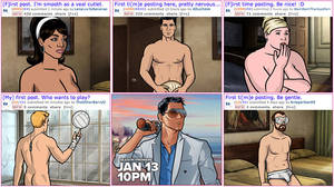archer cartoon characters naked - Archer takes nude selfie to promote season premiere