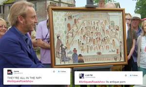 Antique Nudist Porn - Antiques Roadshow leaves fans tittering over 'orgy painting' by Fred Yates  | Daily Mail Online