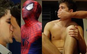 Gay Spiderman Porn - Watch Spider-Man shoot his web in this raunchy (and revealing) gay porn  parody â€“ NSFW