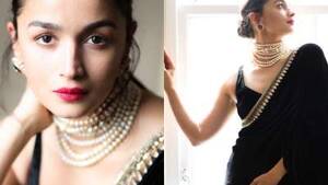 india actress alia nude photos - Alia Bhatt sizzles in black saree at special screening of Poacher in London  | See Pics â€“ India TV