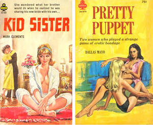 Lesbian Adult Book Covers - The women depicted on the covers, with their idealized bodies and sexy  poses, are clearly meant to appeal to the male gaze, and wallet.