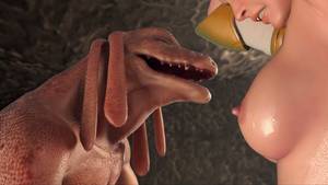 extreme dildo toons - Dirty 3D Monster chained Sexy girl handcuffs and pushed in her pussy dildo