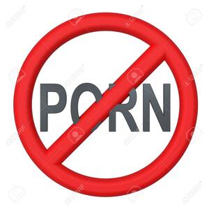 No Porn - No porn warning sign. Stock Photo - 9742995