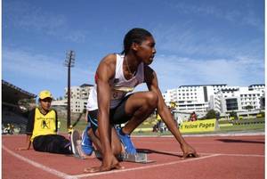 black track stars nude - ... Caster Semenya of South Africa prepares before the start of a women's  race in Cape Town, South Africa, in March 2012 - Gallo Images/GETTY IMAGES