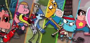 Adventure Time Porn Party - Cartoon Network Gets Everybody Together For A Old School Sidescrolling  Brawler