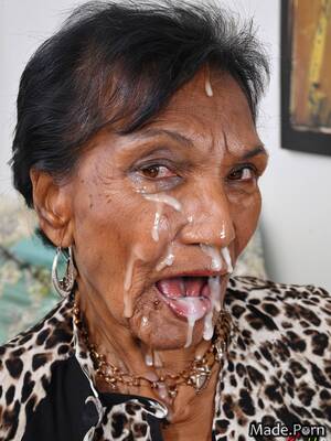granny bukkake - Porn image of sinhalese woman photo bukkake skinny facial looking at viewer  created by AI
