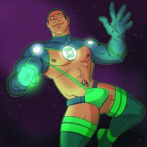 Green Lantern Gay Superhero Porn - byronpowerart: Sexy gay Green Lantern commission! Tumblr Porn