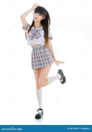 Asian Schoolgirl Uniform Sex - Asian Girl Student in School Uniform Stock Image - Image of girl, pose:  48767847