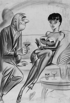 Erotic Sexy Cartoon Drawings - Ward Bill-Adult cartoon One more drink and I BUY