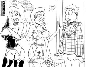 Garfield Porn - Garfield's Jon and Liz meet Futurama's Dr. Cahill by karmagik