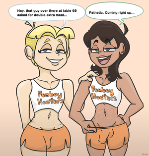 Cartoon Hooters Porn - Femboy hooters trap by sssir8 by SSlapper on Newgrounds