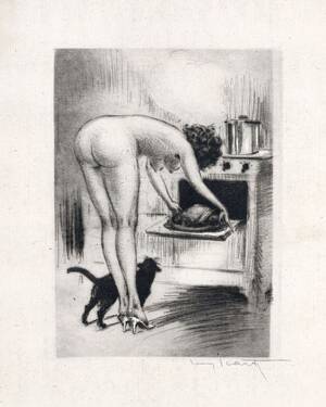 best nudist vintage - Nude in the Kitchen Print Vintage Kitchen Erotica 3 Sizes - Etsy Denmark