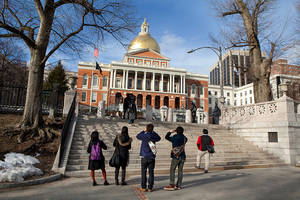 camera upskirt law boston - People photograph the State House in the Beacon Hill neighborhood, on  February 20, 2013 in Boston, Massachusetts.