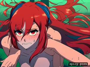 Anime Girl Anal Pain - Image of anime girl, anal video, pretty face in pain, red hair - spicy.porn