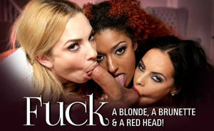 interracial foursome fffm - Fuck a Blonde, a Brunette & a Red Head - FFFM Interracial Foursome