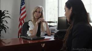 Lesbian Principal - Big-boobied principal and student have hot lesbian conversation | AREA51. PORN