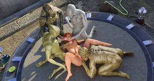 3d Alien Comics Porn - First contact 11 Alien Gangbang: What a cute creature and I want to fuck  you in all the holes