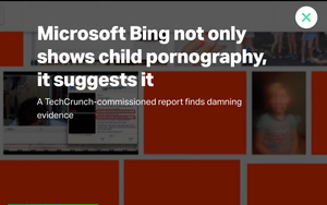 Bing Pornography - Microsoft Bing Suggests Child Porn, Study Finds 01/11/2019