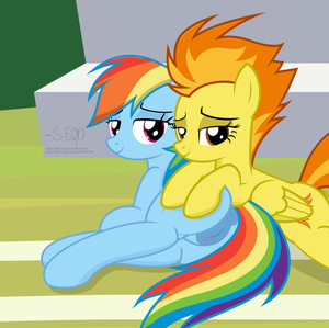 Mlp Spitfire Porn - 1830445 - explicit, artist:shutterflyeqd, rainbow dash, spitfire, pegasus,  pony, g4, anus, bedroom eyes, butt, commission, female, lesbian, looking at  you, looking back, looking back at you, mare, nudity, plot, show accurate,  show