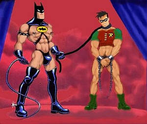 Batman Arkham Batman And Robin Gay Porn - I'm posting this picture because I think this would be an excellent image  for the cover of our gay male porn version of THE DARK KNIGHT.