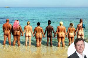 hairy nudist beach couple - There's no body hang-ups a hug won't fix on Channel 4's 'Love Handles  Island' Naked Beach | The Sun