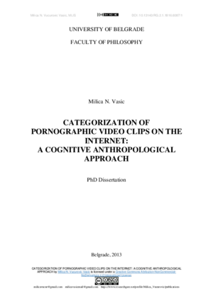 Blonde Lesbian Chunkers - PDF) CATEGORIZATION OF PORNOGRAPHIC VIDEO CLIPS ON THE INTERNET: A  COGNITIVE ANTHROPOLOGICAL APPROACH | Milica Vucurovic (ex Vasic) -  Academia.edu