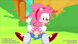 Amy Riding Sonic Porn - Innocent cartoon sweetie Amy Rose riding Sonic The Hedgehog outside