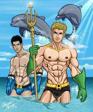 Aquaman Gay Porn - Aquaman and Aqualad just chillin'