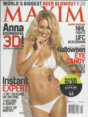 Anna Kournikova Ponytail Porn - Maxim magazine Anna Kournikova NHL vs UFC Halloween eye candy Instant expert