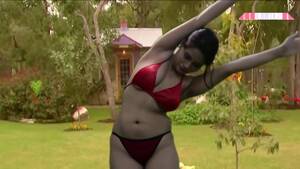 indian nude yoga - Hot Indian girl in satin bra doing nearly nude yoga