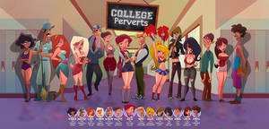 College Porn Comics - College Perverts - header ...