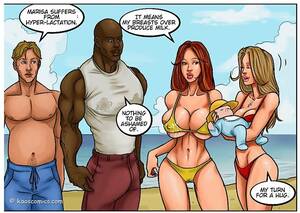 interracial cartoon orgy - Mad interracial erotic comics performs hardcore nonstop beach orgy