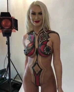 Body Paint Naked Blonde Porn - Naked blonde getting body painted | xHamster