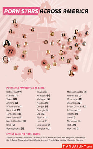 Mississippi Porn Stars List - Porno-Education Of The Day: The States That Produce The Most Porn & The Top  200 Porn Stars. - Fleshbot