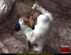 Mythical 3d Porn - Huge white 3D yeti licking sweet girl's ass before entering it -  CartoonTube.XXX