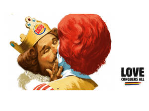 Burger King Ronald Mcdonald Porn - The kiss between Burger King and Ronald McDonald | Collater.al