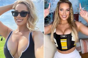 busty nudist camp - The bangs are back' - Paige Spiranac sends fans wild as she reveals new  hairdo in skin-tight dress | The US Sun